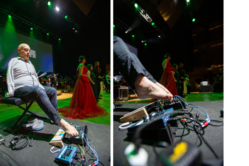 DJ Pascal Klein tocando el Oxi One en la Gala superarte de Fundación SIFU