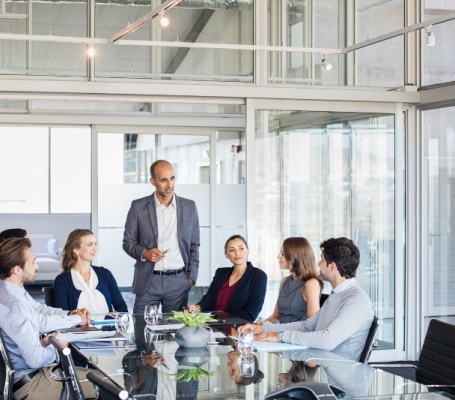 reunión de empleados en una empresa